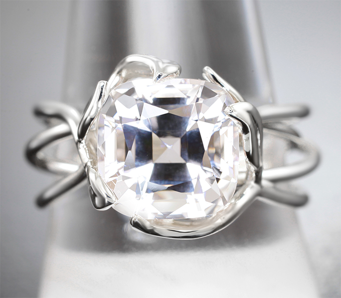 Кольцо с чистейшим морганитом 4,65 карата