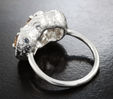 Кольцо с гранатами со сменой цвета 2,05 карата Серебро 925