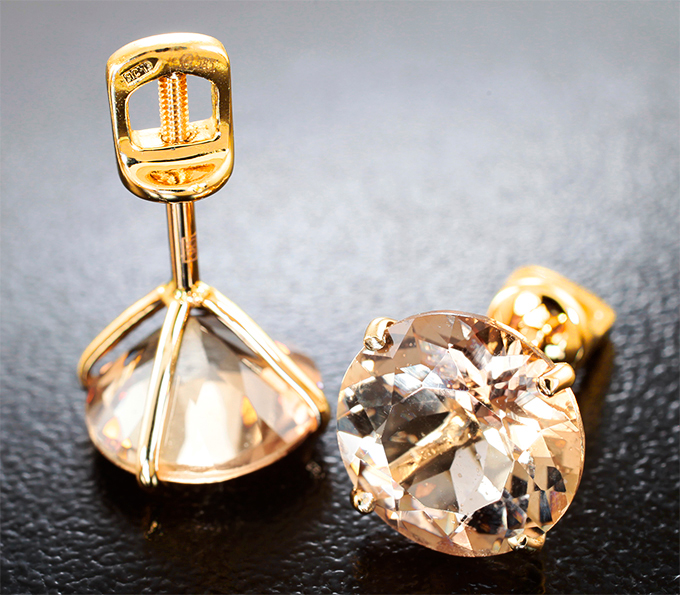 Пусеты с топазами 8,31 карата