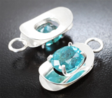 Комплект с неоново-голубыми апатитами 11,23 карата