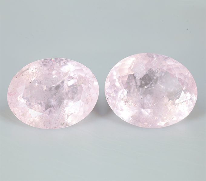 Подвесы для серег с крупными морганитами 17,48 карата