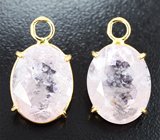 Подвесы для серег с крупными морганитами 17,48 карата Золото