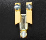 Комплект с диаспорами 9,52 карата и хризобериллами 13,03 карата Серебро 925