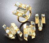 Комплект с диаспорами 9,52 карата и хризобериллами 13,03 карата