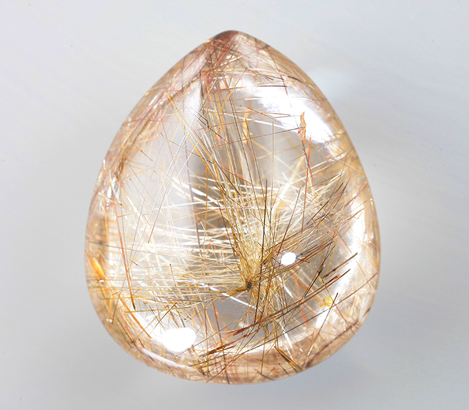 Брошь с аметрином с гетитом 37,77 карата, рутиловым кварцем 56,47 карата и лейкосапфирами