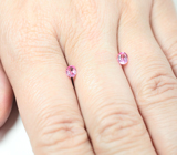 Пара "неоновых" розовых шпинелей 0,55 карата