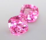 Топовый цвет! Пара "неоновых" розовых шпинелей 0,82 карата