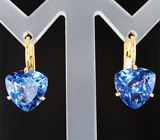 Серьги с флюоритами со сменой цвета 10,43 карата