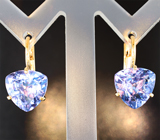 Серьги с флюоритами со сменой цвета 10,43 карата