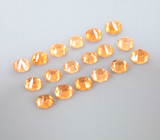 Набор из 18 спессартинов гранатов 2,53 карата