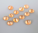 Набор из 12 спессартинов гранатов 2,32 карата