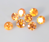 Набор из 8 спессартинов гранатов 1,42 карата