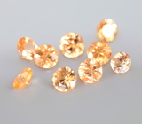 Набор из 9 спессартинов гранатов 1,55 карата