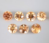 Набор из 7 спессартинов гранатов 1,32 карата