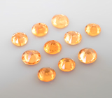 Набор из 10 спессартинов гранатов 1,59 карата