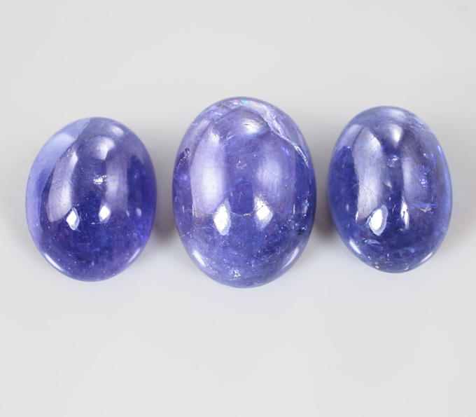 Крупный! Набор из 3 танзанитов 42,69 карата