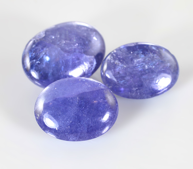 Крупный! Набор из 3 танзанитов 42,69 карата