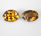 Пара зеленовато-желтых турмалинов 1,4 карата