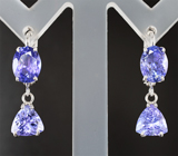 Серьги с танзанитами 5,94 карата