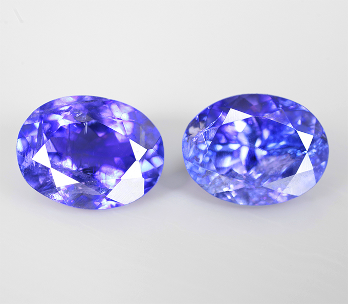 Серьги с танзанитами 5,94 карата