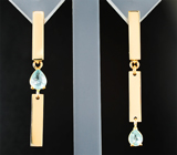 Серьги с параиба турмалинами 0,68 карата