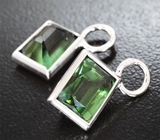 Серьги с полихромными "неоновыми" апатитами 6,39 карата Золото