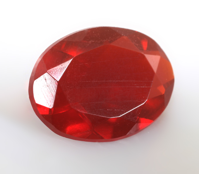 Мексиканский ограненный "огненный" опал 1,16 карата