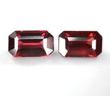 Крупная пара пиропов гранатов 8,97 карата