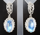 Серьги с лунным камнем 23,78 карата