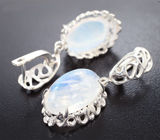 Серьги с лунным камнем 23,78 карата