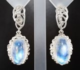 Серьги с лунным камнем 23,78 карата