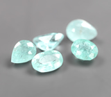 Набор из 5 параиба турмалинов 1,16 карата