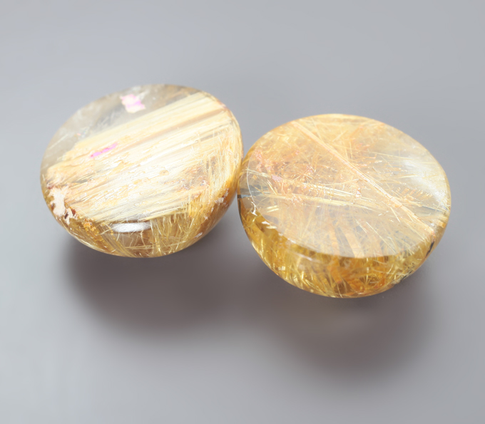 Крупная пара рутилового кварца 26,16 карата