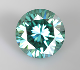 Кольцо с голубовато-зеленым муассанитом 1,3 карата и танзанитом 1,2 карата Серебро 925