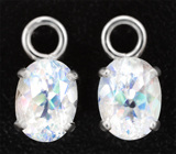 Подвесы для серег с ограненным лунным камнем 3,01 карата