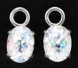 Подвесы для серег с ограненным лунным камнем 3,01 карата