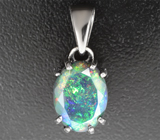 Кулон с ограненным черным опалом 3,01 карата