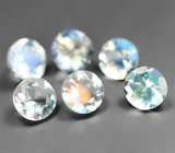 Набор из 6 ограненных лунных камней 2,6 карата