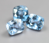 Редкий набор из 3 синих шпинелей 1,44 карата