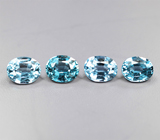 Редкий набор из 4 синих шпинелей 0,92 карата