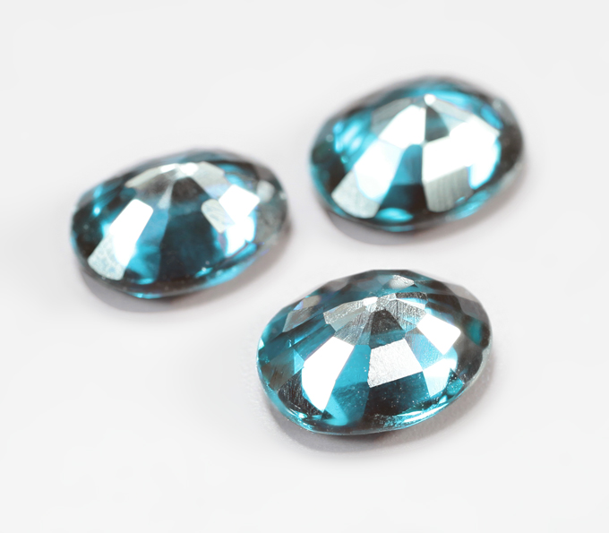 Набор из 3 синих шпинелей высокой чистоты 1,48 карата