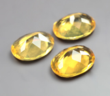 Набор из 3 ограненных "солнечных" опалов 2,43 карата