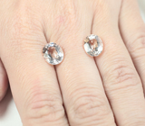 Пара пастельно-желтых гелиодоров высокой чистоты 5,77 карата