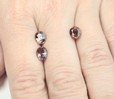 Редкий набор из 3 гранатов со сменой цвета 4,12 карата