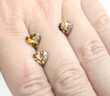 Редкая огранка! Набор из 3 чистейших цирконов 6,38 карата