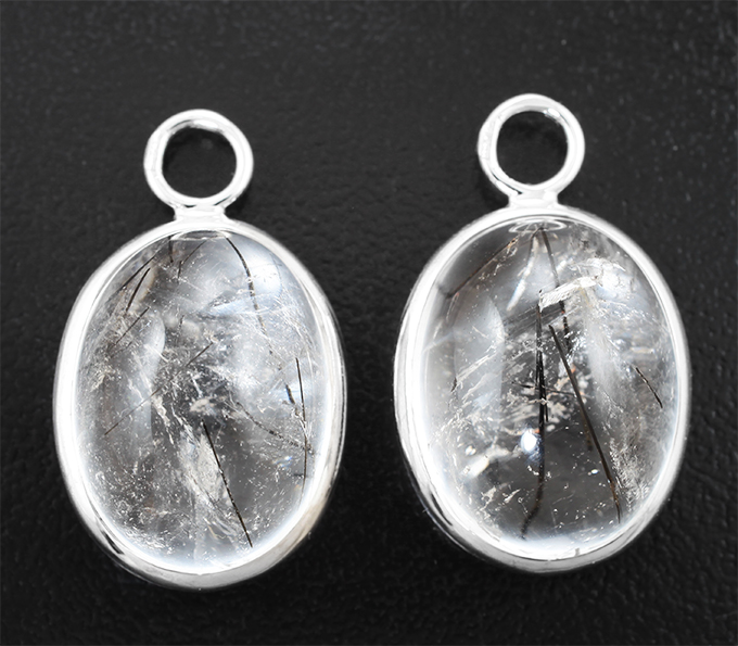 Золото Подвесы для серег с турмалиновым кварцем 38,93 карата