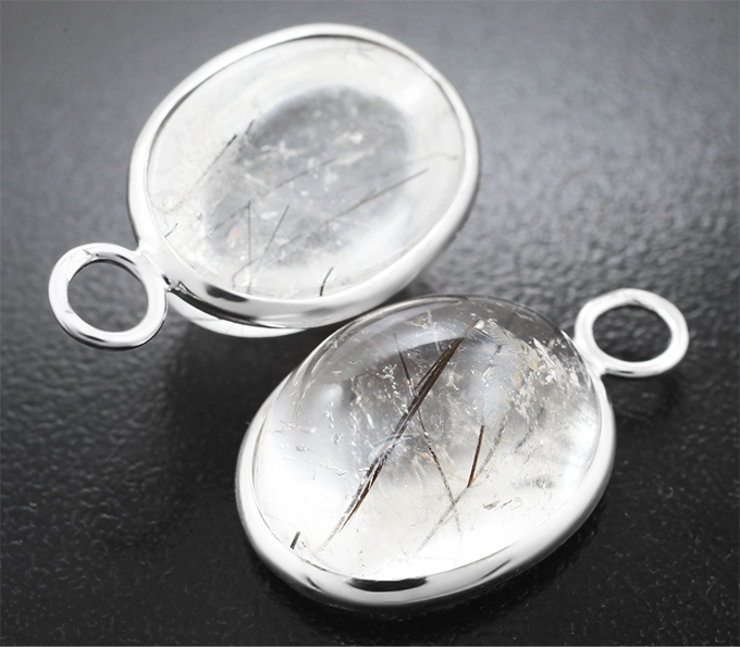 Подвесы для серег с турмалиновым кварцем 38,93 карата