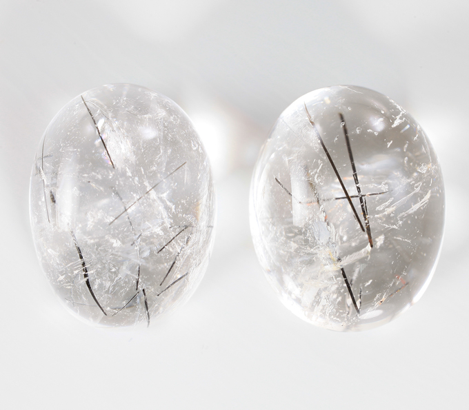 Подвесы для серег с турмалиновым кварцем 38,93 карата