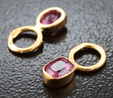 Подвесы для серег с пурпурно-розовыми шпинелями 0,3 карата