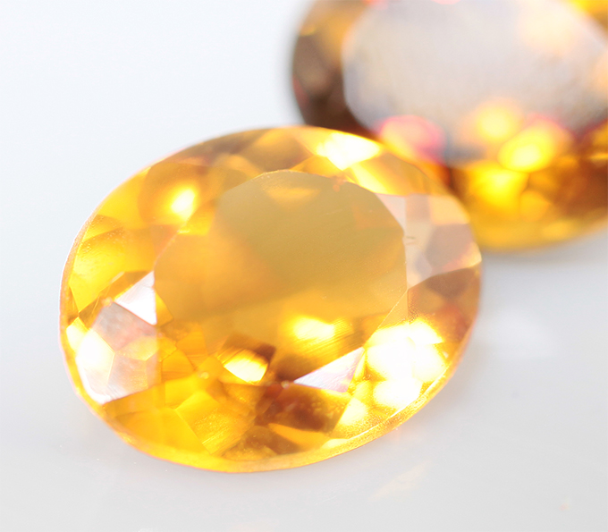 Редкая пара ярких желтых турмалинов 3,93 карата